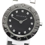 Bvlgaribvlgari BB23SS 12P Diamond Black Dial Quartz Ladies Watch 910200. Fixed Price $848.30.