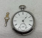 Illinois Pocket Watch, Size, 1IJ, Grade 2, Kw, Vtg 1883, Coin Silver Serviced. Fixed Price $179.95.