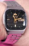 Orient *** Crystal 21 Jewels CAL.46943 Automatic Bkack Dial Day/date Watch Japan. Fixed Price $68.00.