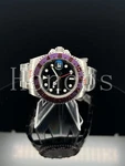 Custom Made Gmt Style Watch Automatic Movement Black Dial Purple Yacht-master. Fixed Price $222.99.