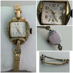 Vintage Ramona 17 Jewels Ladies Watch Square Dial Windup Gold Tone Works. Fixed Price $89.99.
