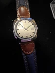 1971 Viscount Automatic Watch, Runs But Date Wheel Stuck, W/timex Band!. Fixed Price $89.00.