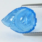 8.85CTS Ravishing Natural Swiss Blue Topaz Pear Carving Loose Gemstone Ref Video. Fixed Price $49.99.