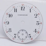 Companion Swiss 12S Enamel Pocket Watch Arabic Numeral Double Sunk Dial 38.68MM. Fixed Price $6.49.