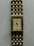 Bulova Men's Watch 97F52 Quartz Diamond Dial Gold Tone Stainless Steel Wide Band. Fixed Price $149.99.