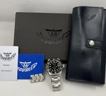 Squale Atmos Y1545 Dive Watch Full Set Circa 2017 Swiss Automatic. Fixed Price $996.00.
