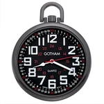 Gotham Men's Gun-tone Slim Railroad 24 Hour Open Face Quartz Pocket Watch. Fixed Price $79.95.