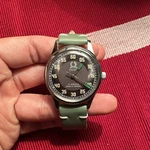 Vintage Titus Hand-winding Swiss Mens Green Color Dial Watch A1543-U. Fixed Price $70.00.