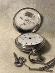 1881 Elgin Pocket Watch Grade 7, 18S, 7J - Coin Silver Hunter Case. Fixed Price $350.00.