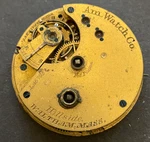 Antique 1881 Waltham Hillside 1874 Pocket Watch Movement Parts Balance 14S 11J. Fixed Price $29.95.