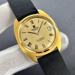 Vintage Universal Geneve Gilt Shadow "micro-rotor" Roman Auto Swiss Watch 567103. Fixed Price $1197.00.
