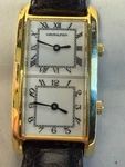 Hamilton American Traveler Dual Time Quartz Mens Watch Original Leather Band. Fixed Price $265.00.