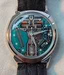 Gorgeous Restored 1961 Bulova Accutron Cal. 214 Alpha 14K White Gold Watch. Fixed Price $4799.00.