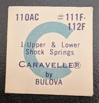 Nos Bulova Caravelle Cal. 11OAC - Upper & Lower Shock Springs 111F 112F. Fixed Price $13.99.