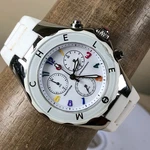 Tahitian Michele Women Sport Silicone Quartz Chronograph 39MM Watch 7 1/4". Fixed Price $74.96.