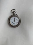 Antique Swiss Ladies 800 Silver Pocket Watch W/designed Back. Fixed Price $49.99.