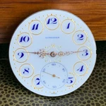 1920 Longines 16S 17 Jewels Gilt Fancy Dial Pocket Watch Movement Runs. Fixed Price $284.05.