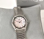 Ebel Classic Ladies Watch 9087121 - Mop Dial, Diamond Markers, Date, Stainless. Fixed Price $2575.44.