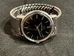 Vintage 1955 Eterna Matic Mens Black Dial Watch 33MM Swiss. Fixed Price $189.00.