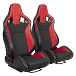 2 Adjust Universal Red Breathable Vinyl Black Mesh With Slider, Car Racing Seats. Fixed Price $365.99.