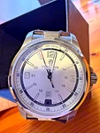 Victorinox Swiss Army Night Vision Watch - Silver / Brown Leather 241570. Fixed Price $399.00.