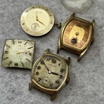 Broken Vintage Art Deco Mens Watch Lot - Gruen Crosby Elgin Movements As Is. Fixed Price $49.99.