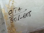 Original Eta 901001 /901-005 Part Set Hands Gold Lot Nos. Fixed Price $101.01.