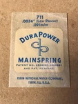 Elgin Durapower Factory Mainspring For 13/0S Grade 711 & Similar - Alloy. Fixed Price $6.00.