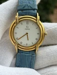 Vintage Fendi Classic 300G Ladies White Dial Gold Plated Running Wrist Watch. Fixed Price $85.00.