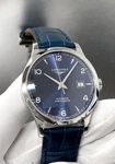 Longines Record Automatic 40MM Blue Dial Leather Men's Watch L2.821.4.96.4. Fixed Price $1275.00.