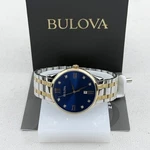 Bulova Men's Classic Diamond 98D130 Blue Dial Two-tone Steel Quartz Watch 40MM. Fixed Price $164.28.