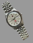 Rado Purple Horse Men Stainless Steel Watch Automatic Date Silver Dial. Fixed Price $287.00.