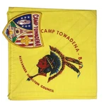 Alexander Hamilton Council Camp Towadena W/patch Neckerchief Yel Bdr (LB2769). Fixed Price $19.95.