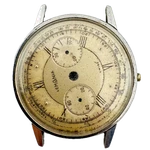 Vintage Lemania Bi-compax Men's Wristwatch Case For Chronograph 35MM Steel. Fixed Price $1469.00.