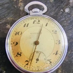 Vintage Gotham Mechanical Pocket Watch - Swiss Movement Running Patina Dial. Fixed Price $115.00.