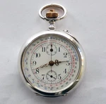 Longines Silver Chronograph Pocket Watch. Fixed Price $927.27.