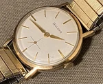 Vintage 1964 Bulova Men's Gold Watch 17J 11AF Manual-wind Small Seconds. Fixed Price $155.00.