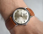 1960S Omega Seamaster De Ville Automatic Vintage Silver Dial Mens Leather Watch. Fixed Price $1069.59.
