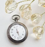 P.w.co Antique 800 Silver Ladies Pocket Watch. 1 Jewel Paskar Swiss. Fixed Price $79.00.