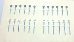 Pocket Watch Hands Lot Full Card Pairs Nos Swiss Blued 11MM-13MM 35/120. Fixed Price $39.95.