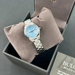 New W/box Bulova Sutton Diamond Blue Dial Women's 28MM Quartz Watch 96P250. Fixed Price $110.20.