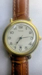 Vintage Pulsar Quartz Watch V827-0350 Women Gold Tone Date Leather New Battery. Fixed Price $39.00.