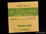 Jaeger Lecoultre Balance Staff CAL.460 490-90L Part #13 723. Fixed Price $29.95.
