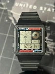 Vintage Casio AE-20W "twin Graph" World Time Digital Watch Black Resin. Fixed Price $1059.00.