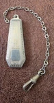Antique 1920S Watch Fob, Silver, 7 In, Never Engraved, Coffin-shaped. Fixed Price $45.00.