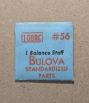 Bulova 10BRC #56 Balance Staff. Fixed Price $11.99.