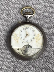Antique Hebdomas 8 Day Swiss Made Pocket Watch Gun Metal Case Repair. Fixed Price $235.00.