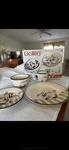 Chef Tabletops Gallery - Handcrafted Earthenware: (16 Pc) Service For 4.. Fixed Price $280.00.