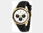 Maserati Chronograph White Dial Black Silicon Strap Watch R8851151001. Fixed Price $161.91.