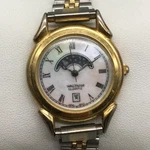Vtg Waltham Womens Watch 28MM White Dial Day Night Two Tone New Battery 6.5". Fixed Price $24.49.